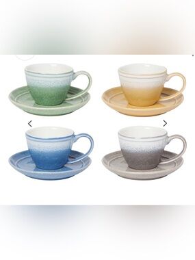 Danica Heirloom *NIB* Mineral Espresso Cups and Saucers Set of 4